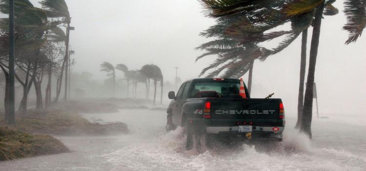 A storm surge in Key West, Florida